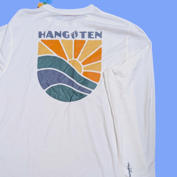 Hang Ten Men’s XL Rash guards Switchfoot Long Sleeve Sun Tee Shirt UPF 50+ NWT - Picture 8 of 11